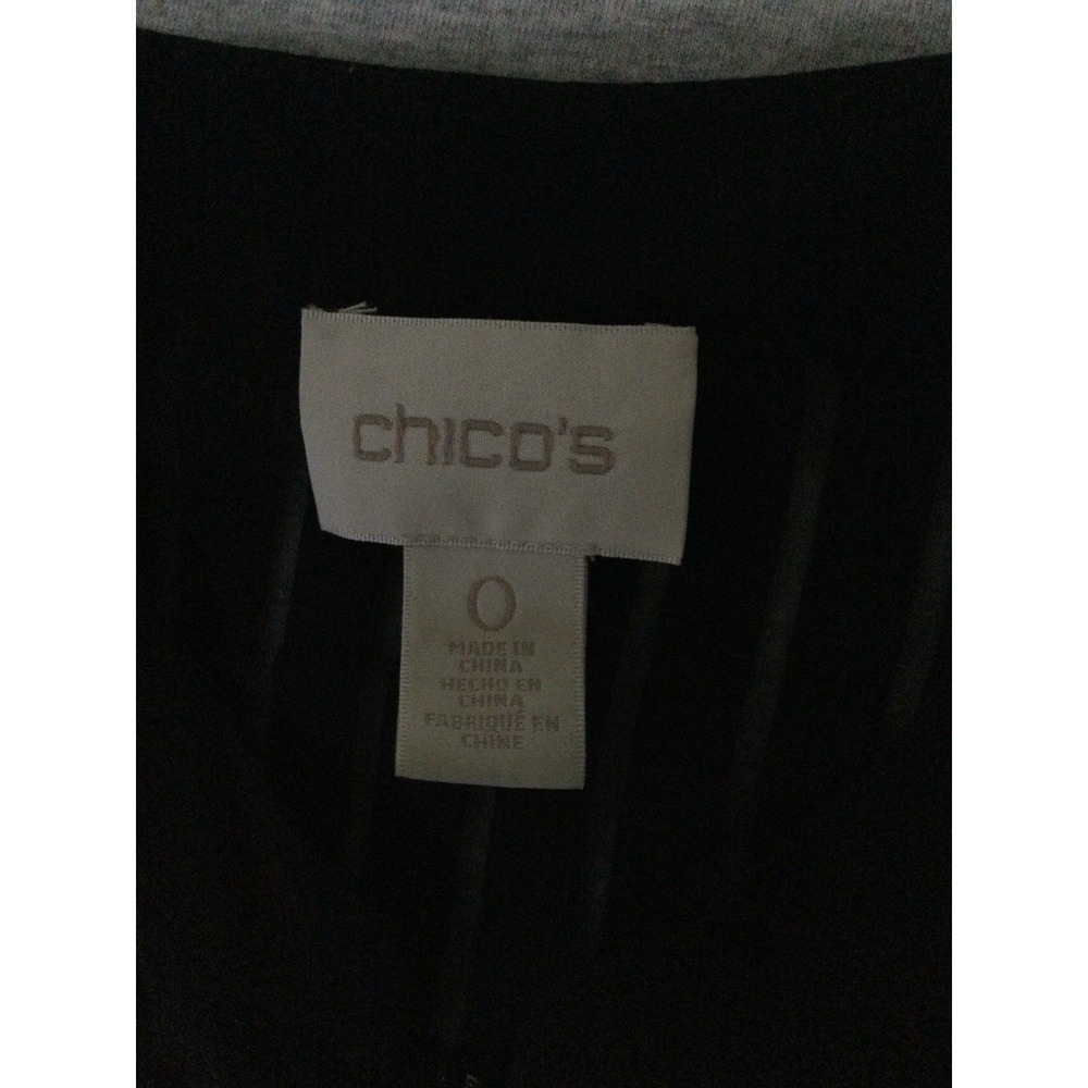 Chico's Jacket Womens 0 Black Floral Embroidered Crochet Lace Boho zipper US S - Picture 11 of 14